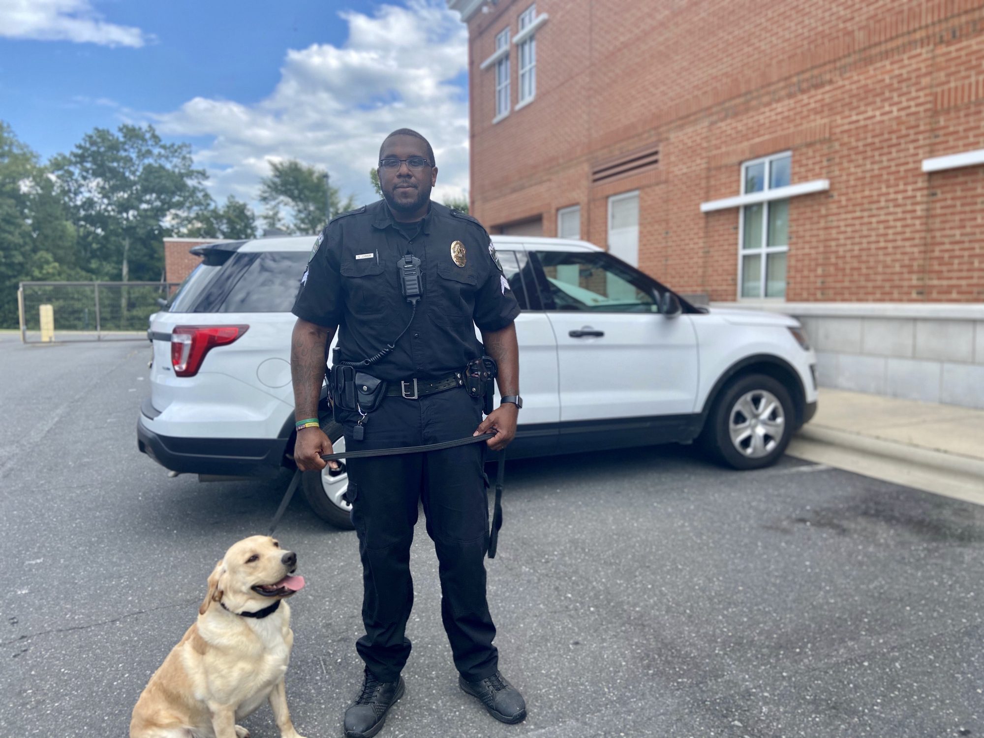 K9 Barney and Patrol Sergeant Santerrio Johnson 